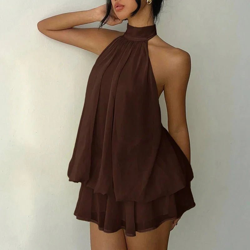 ZEYA - Viviana Halter Backless Mini Dress